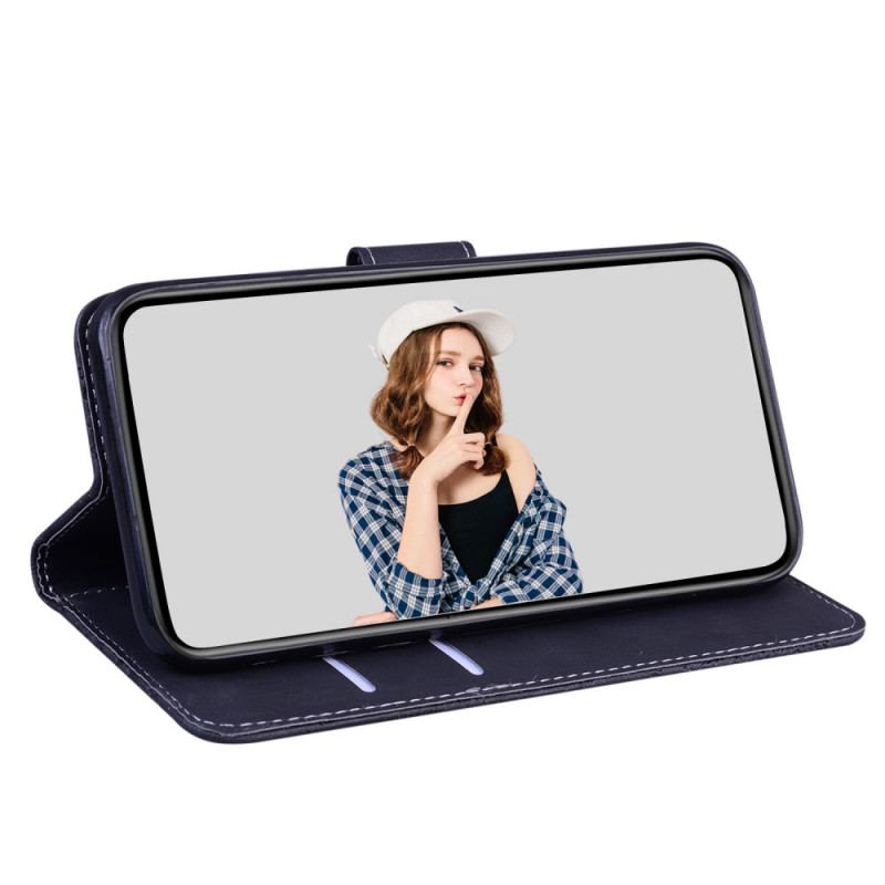 Capa De Couro Para Oppo Find X5 Lite Borboleta Com Toque De Pele