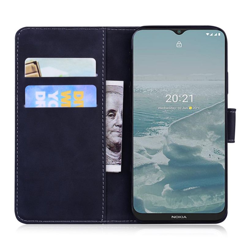 Capa De Couro Para Oppo Find X5 Lite Borboleta Com Toque De Pele