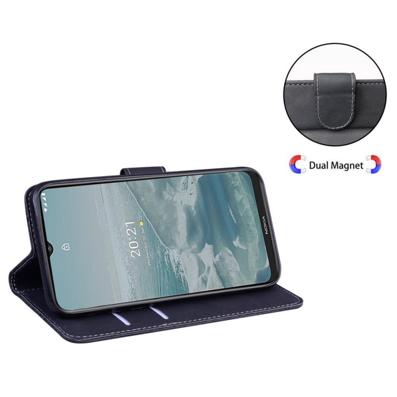 Capa De Couro Para Oppo Find X5 Lite Borboleta Com Toque De Pele
