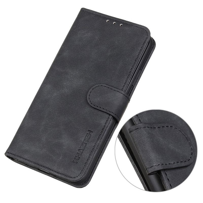 Capa De Couro Para Oppo Find X5 Lite Efeito Couro Vintage Khazneh