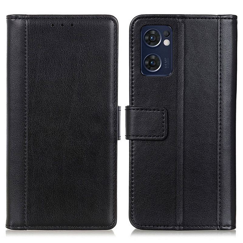 Capa De Couro Para Oppo Find X5 Lite Couro Rachado Versão Colorida