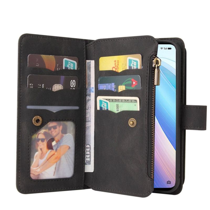 Capa De Couro Para Oppo Find X5 Lite Titular Do Cartão Multifuncional