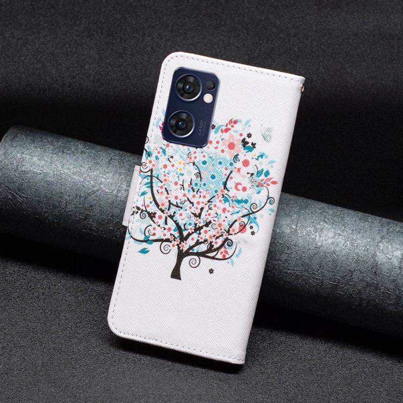 Capa Flip Para Oppo Find X5 Lite Árvore Florida