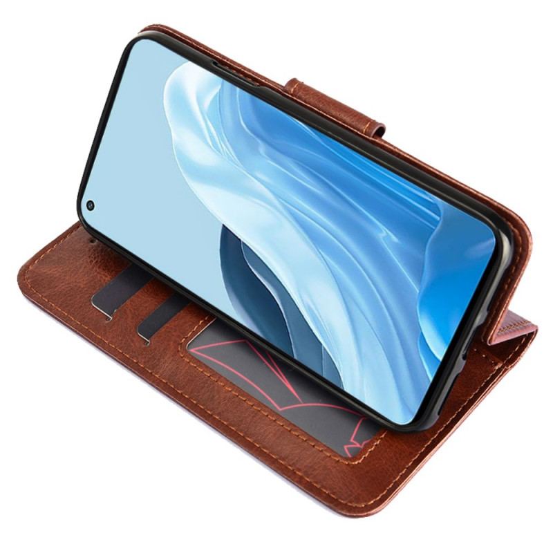 Capa Flip Para Oppo Find X5 Lite De Couro Aba Magnética Colorida