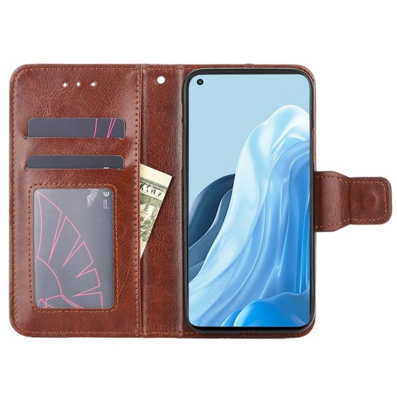 Capa Flip Para Oppo Find X5 Lite De Couro Aba Magnética Colorida
