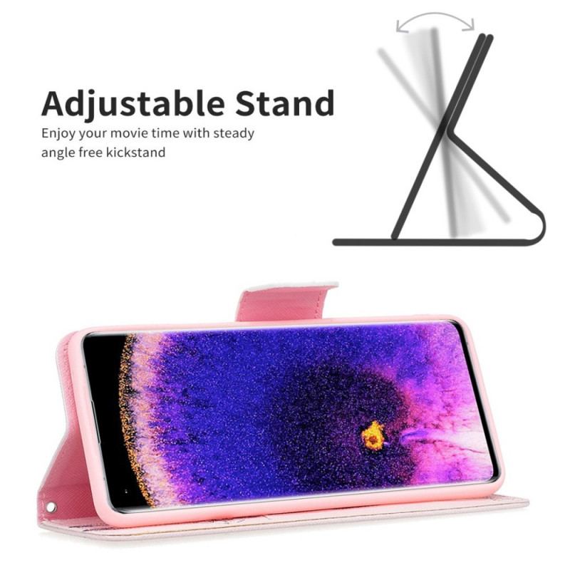 Capa Flip Para Oppo Find X5 Lite Girafa Inteligente