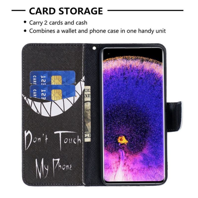Capa Folio Para Oppo Find X5 Lite Telefone Do Diabo