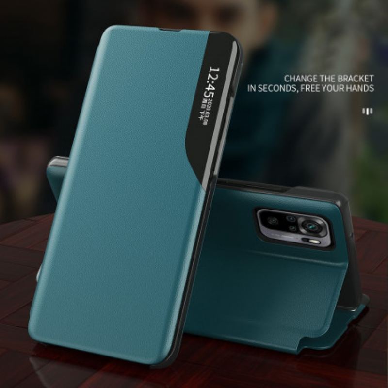 Capa De Celular Para Xiaomi Redmi Note 10 / 10S Efeito Couro