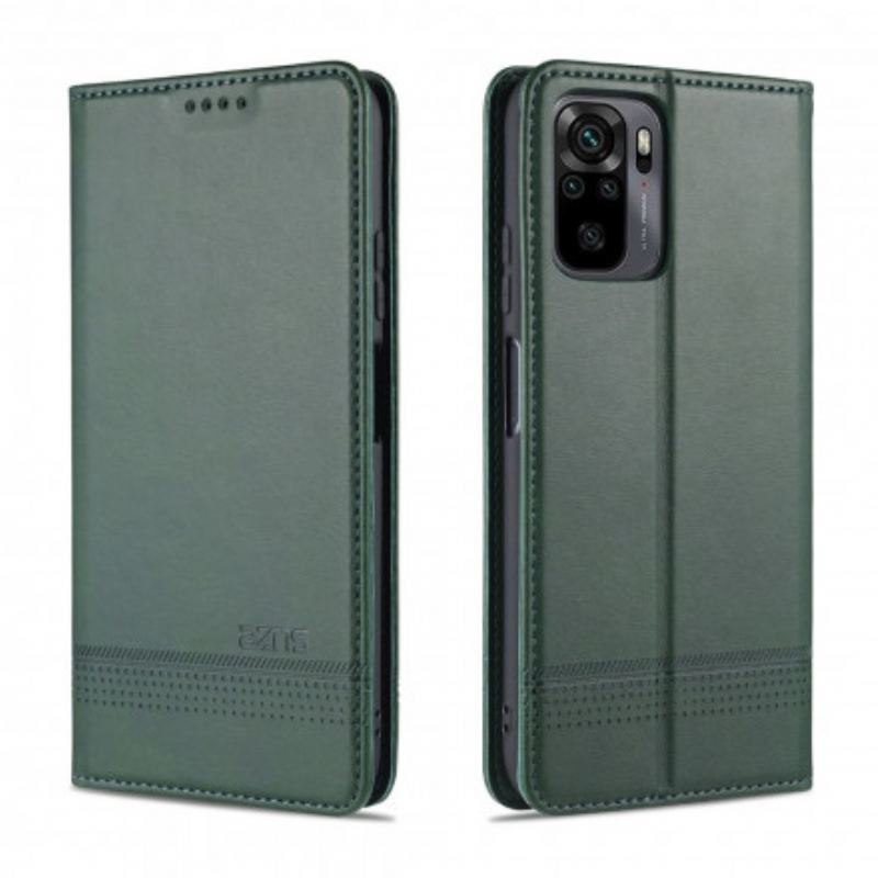 Capa De Celular Para Xiaomi Redmi Note 10 / 10S Flip Estilo De Couro Azns