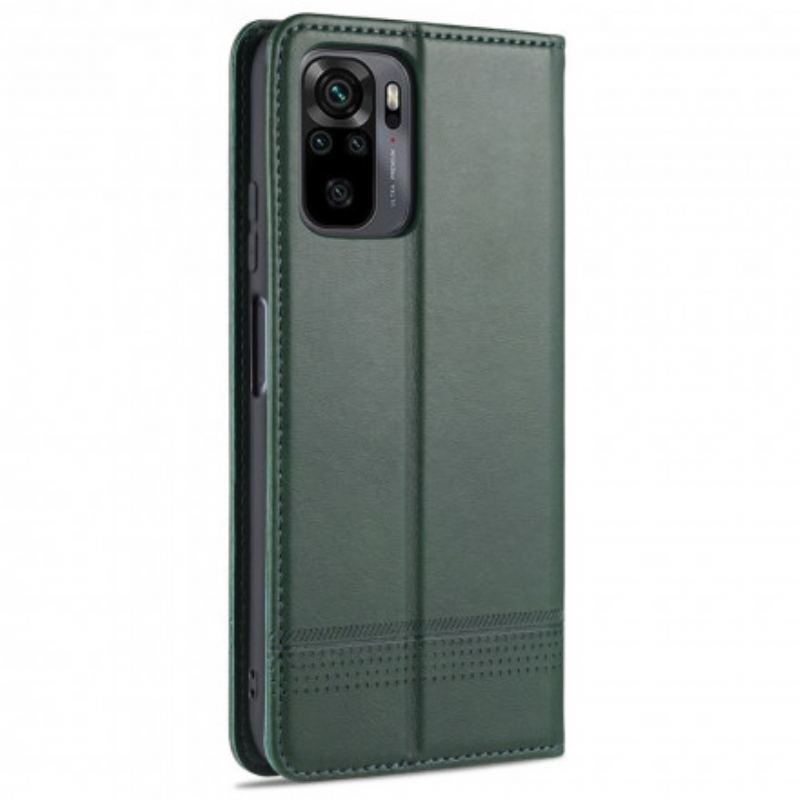 Capa De Celular Para Xiaomi Redmi Note 10 / 10S Flip Estilo De Couro Azns