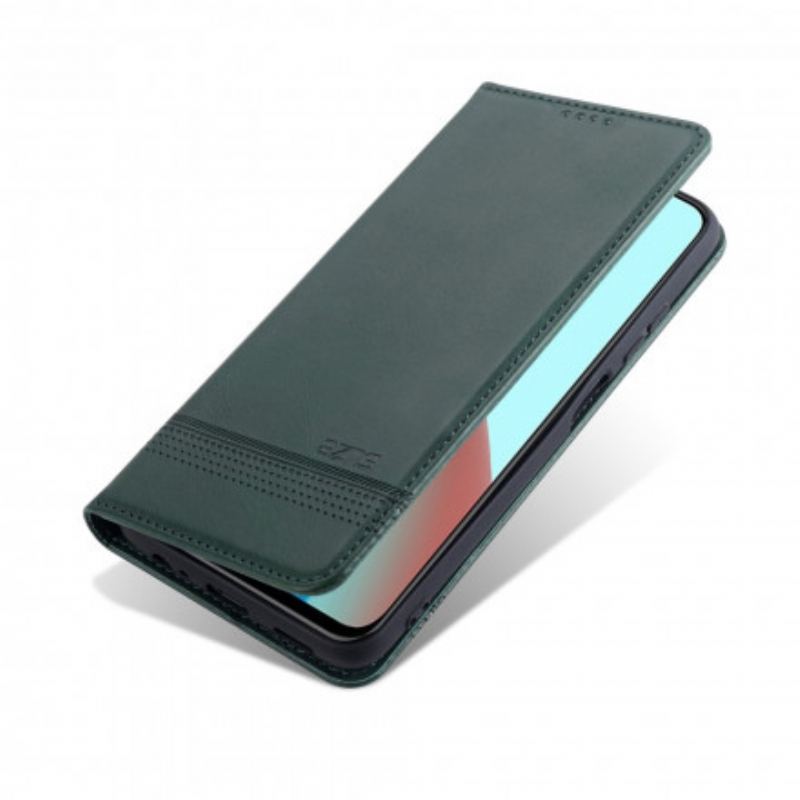 Capa De Celular Para Xiaomi Redmi Note 10 / 10S Flip Estilo De Couro Azns