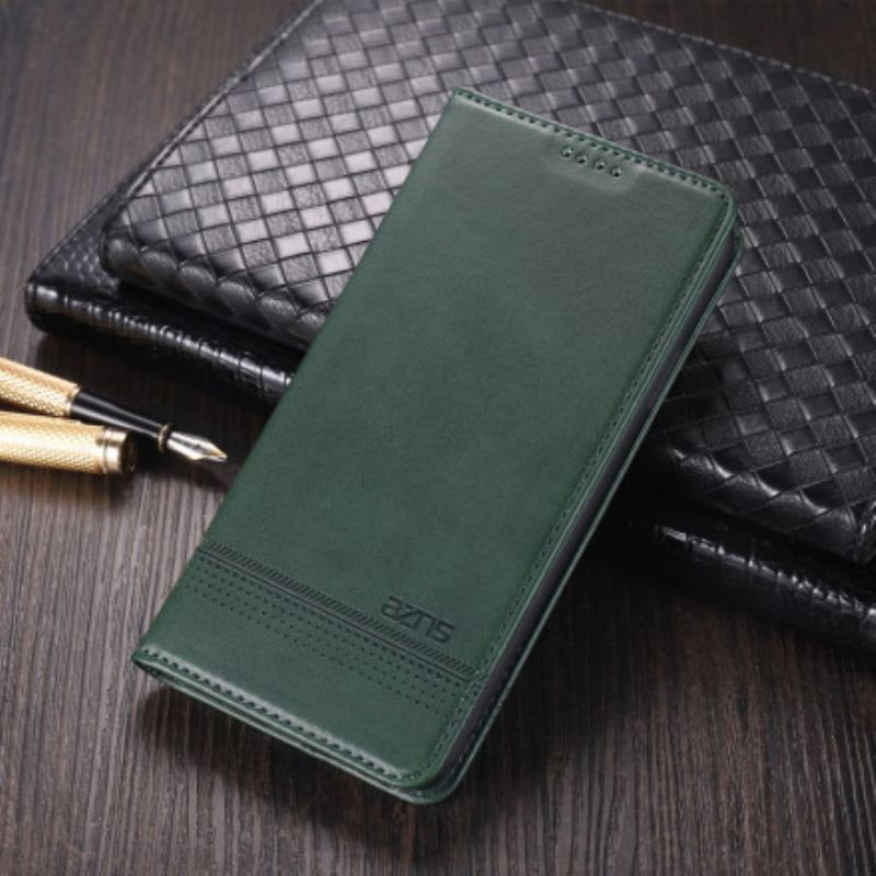Capa De Celular Para Xiaomi Redmi Note 10 / 10S Flip Estilo De Couro Azns