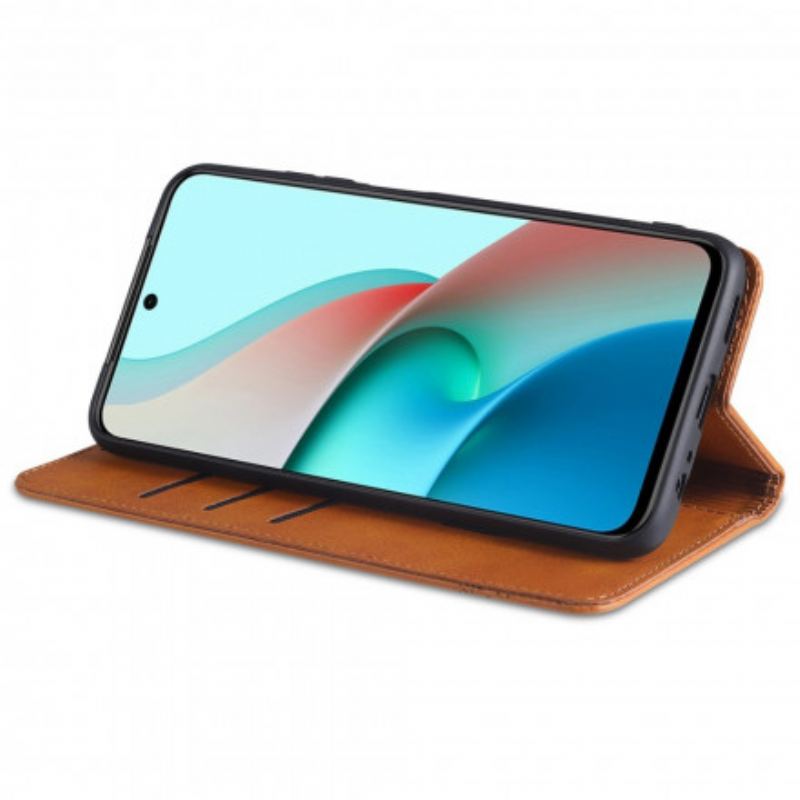 Capa De Celular Para Xiaomi Redmi Note 10 / 10S Flip Estilo De Couro Azns