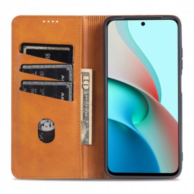 Capa De Celular Para Xiaomi Redmi Note 10 / 10S Flip Estilo De Couro Azns