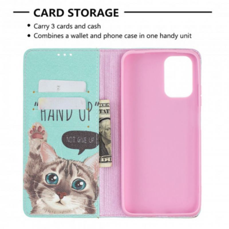 Capa De Celular Para Xiaomi Redmi Note 10 / 10S Flip Hand-up