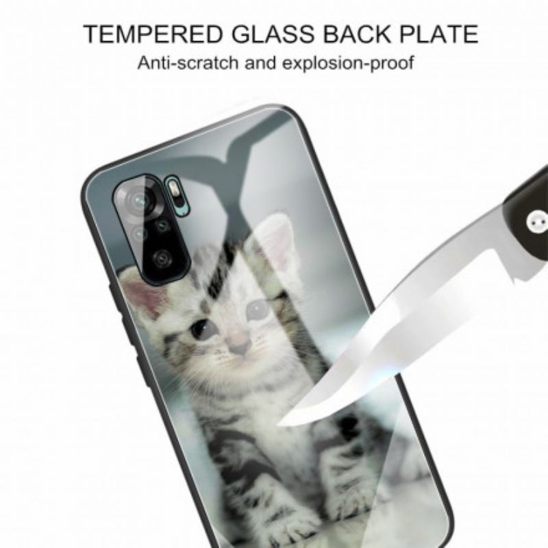 Capa De Celular Para Xiaomi Redmi Note 10 / 10S Vidro Temperado Gatinho