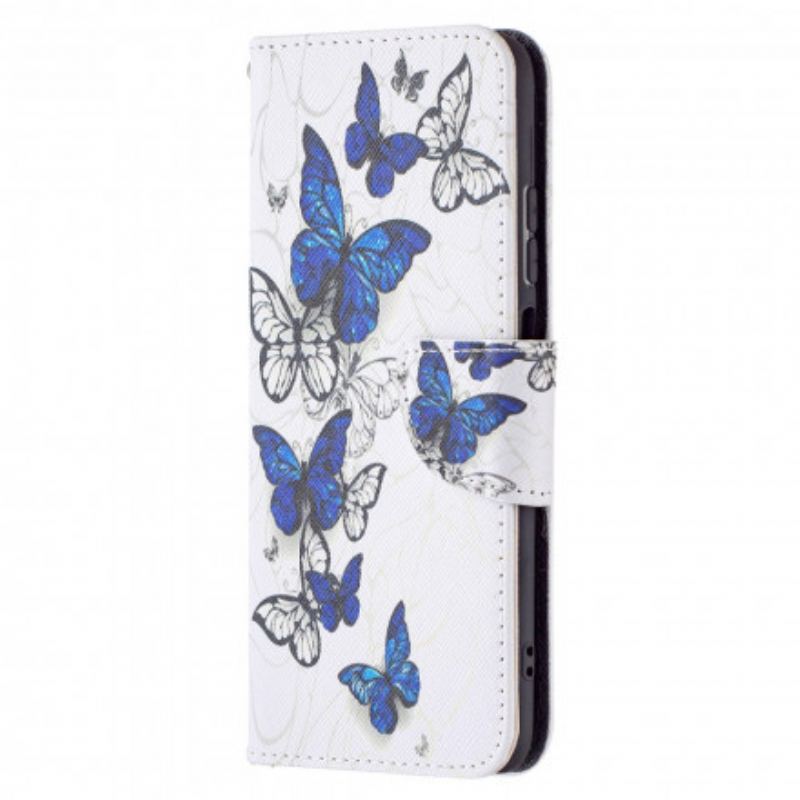 Capa De Couro Para Xiaomi Redmi Note 10 / 10S Borboletas Maravilhosas