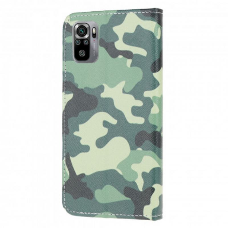 Capa De Couro Para Xiaomi Redmi Note 10 / 10S Camuflar
