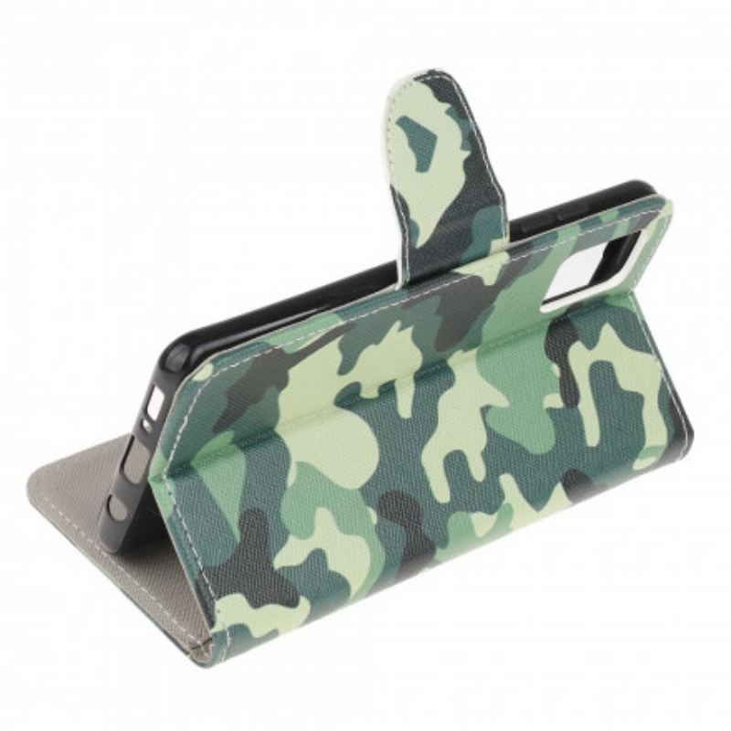 Capa De Couro Para Xiaomi Redmi Note 10 / 10S Camuflar