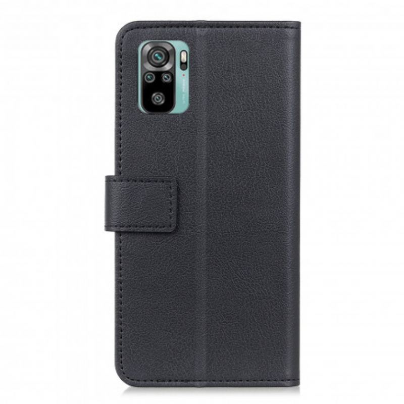 Capa De Couro Para Xiaomi Redmi Note 10 / 10S Couro Falso Clássico