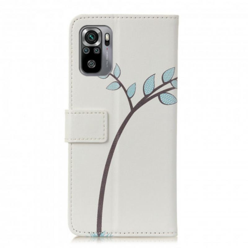 Capa Em Pele Para Xiaomi Redmi Note 10 / 10S Casal De Corujas Na Árvore