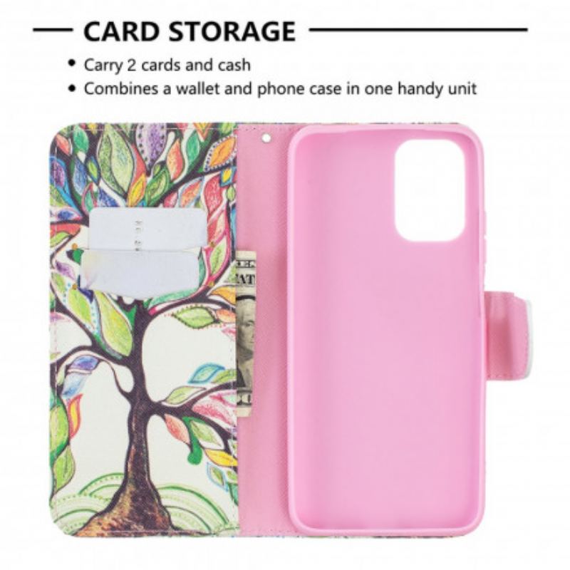 Capa Flip Para Xiaomi Redmi Note 10 / 10S Árvore Colorida
