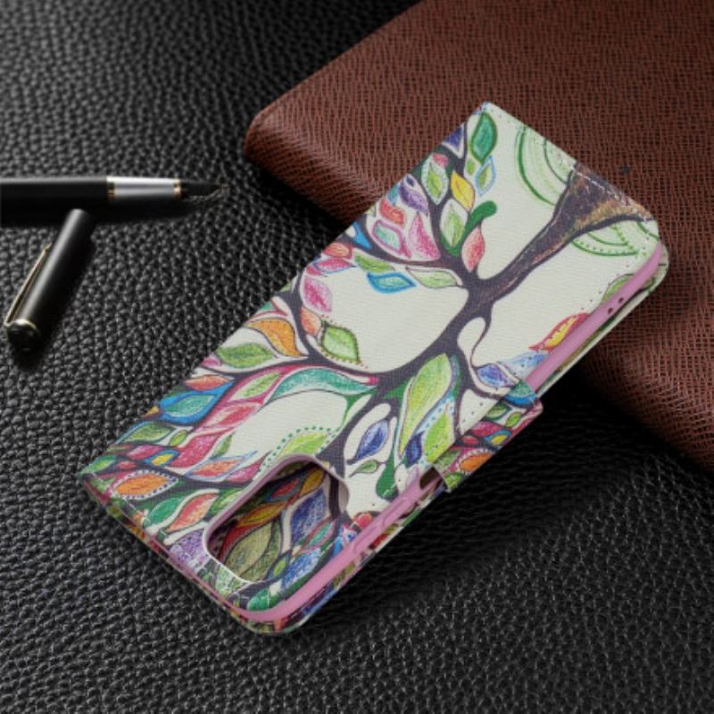 Capa Flip Para Xiaomi Redmi Note 10 / 10S Árvore Colorida