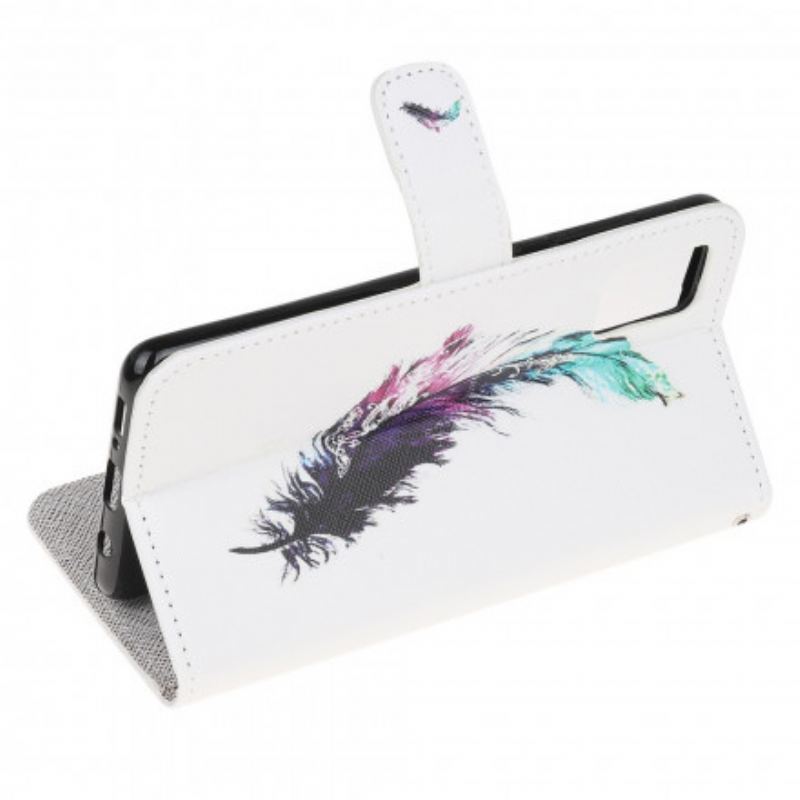 Capa Flip Para Xiaomi Redmi Note 10 / 10S De Cordão Pena Com Cordão