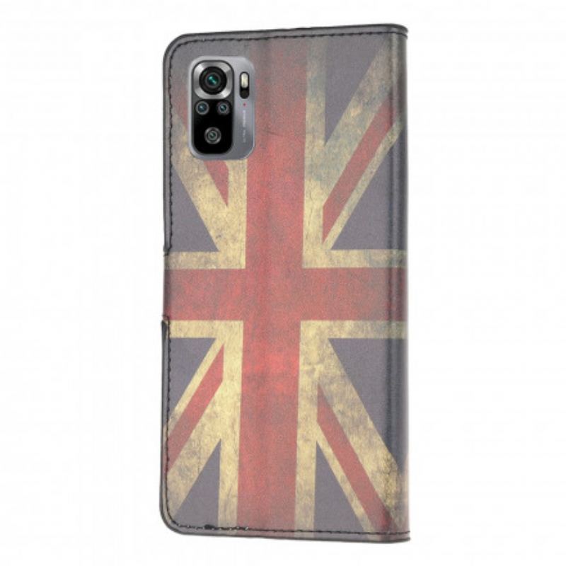 Capa Folio Para Xiaomi Redmi Note 10 / 10S Bandeira Da Inglaterra