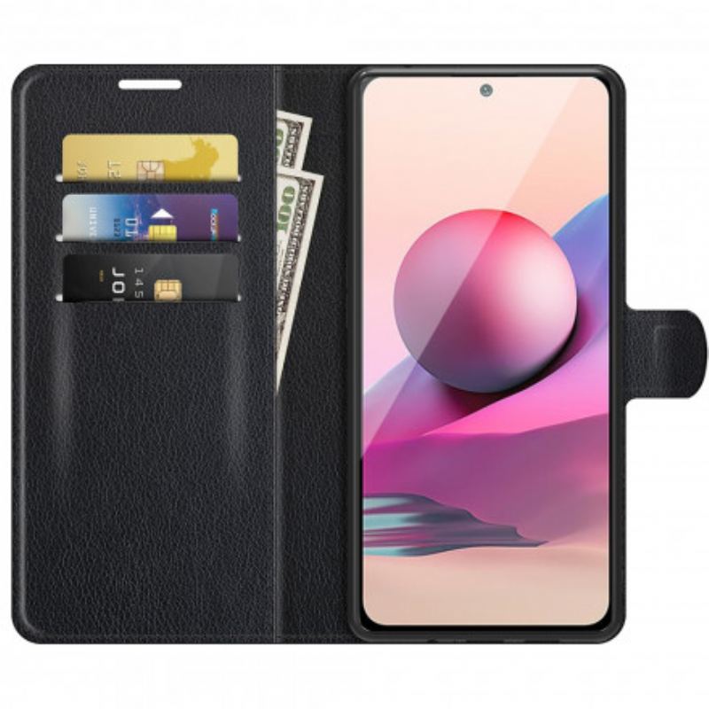 Capa Folio Para Xiaomi Redmi Note 10 / 10S Fecho Magnético Estilo Couro