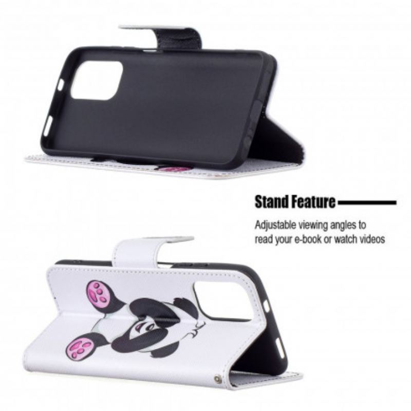 Capa Folio Para Xiaomi Redmi Note 10 / 10S Panda Divertido