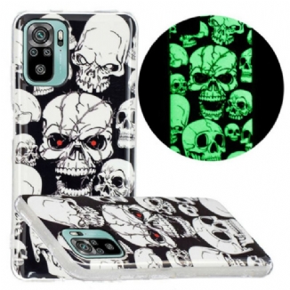 Capa Para Xiaomi Redmi Note 10 / 10S Crânios Fluorescentes