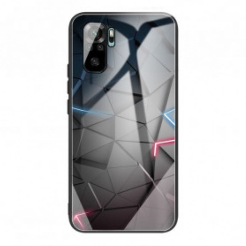 Capa Para Xiaomi Redmi Note 10 / 10S Geometria Do Vidro Temperado