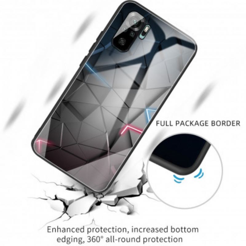 Capa Para Xiaomi Redmi Note 10 / 10S Geometria Do Vidro Temperado