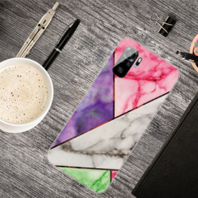 Capa Para Xiaomi Redmi Note 10 / 10S Mármore De Geometria Intensa