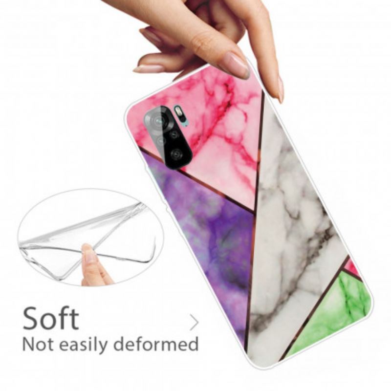Capa Para Xiaomi Redmi Note 10 / 10S Mármore De Geometria Intensa