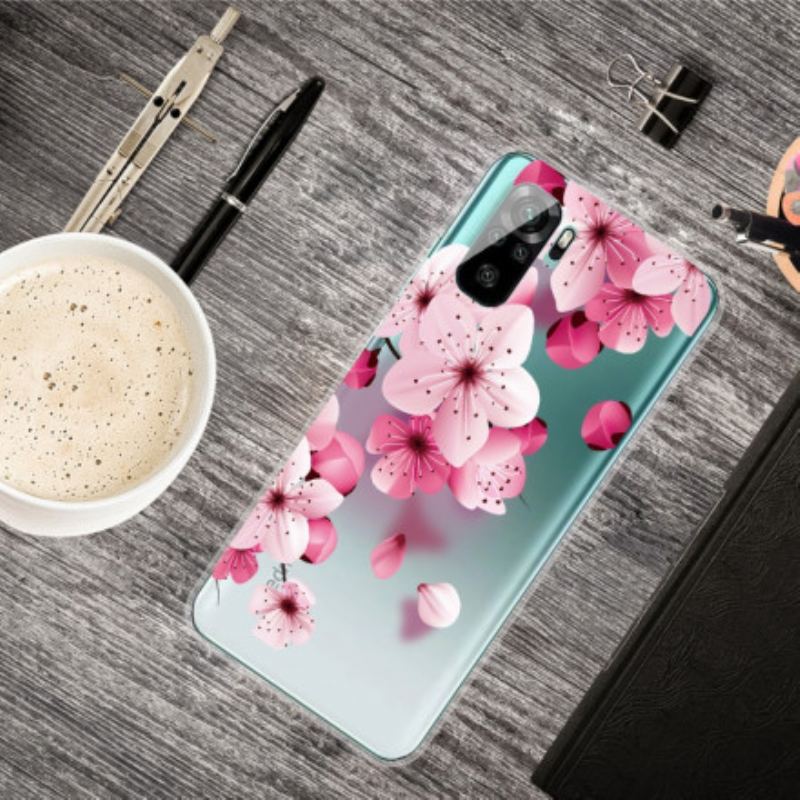 Capa Para Xiaomi Redmi Note 10 / 10S Pequenas Flores Cor De Rosa
