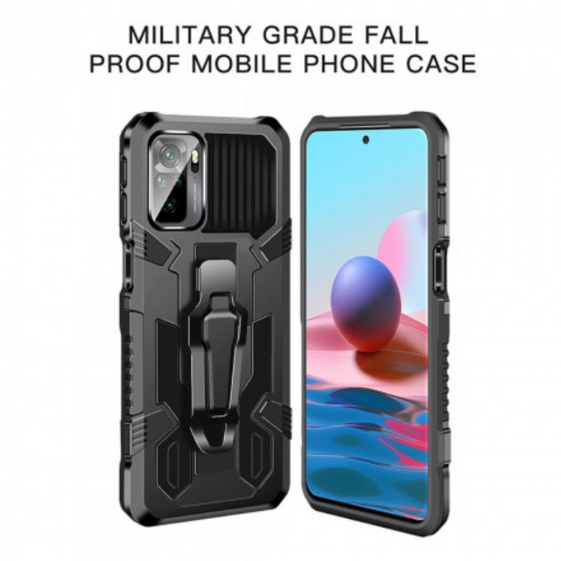 Capa Para Xiaomi Redmi Note 10 / 10S Robô Com Clipe De Cinto