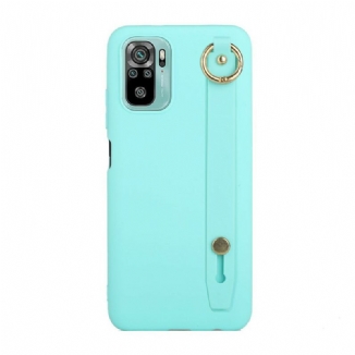 Capa Para Xiaomi Redmi Note 10 / 10S Silicone Com Alça De Apoio