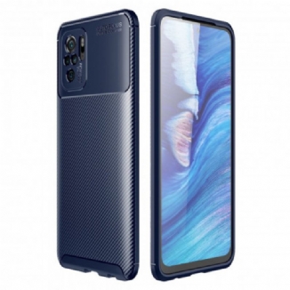 Capa Para Xiaomi Redmi Note 10 / 10S Textura Flexível De Fibra De Carbono