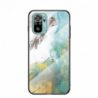 Capa Para Xiaomi Redmi Note 10 / 10S Vidro Temperado De Cores De Mármore