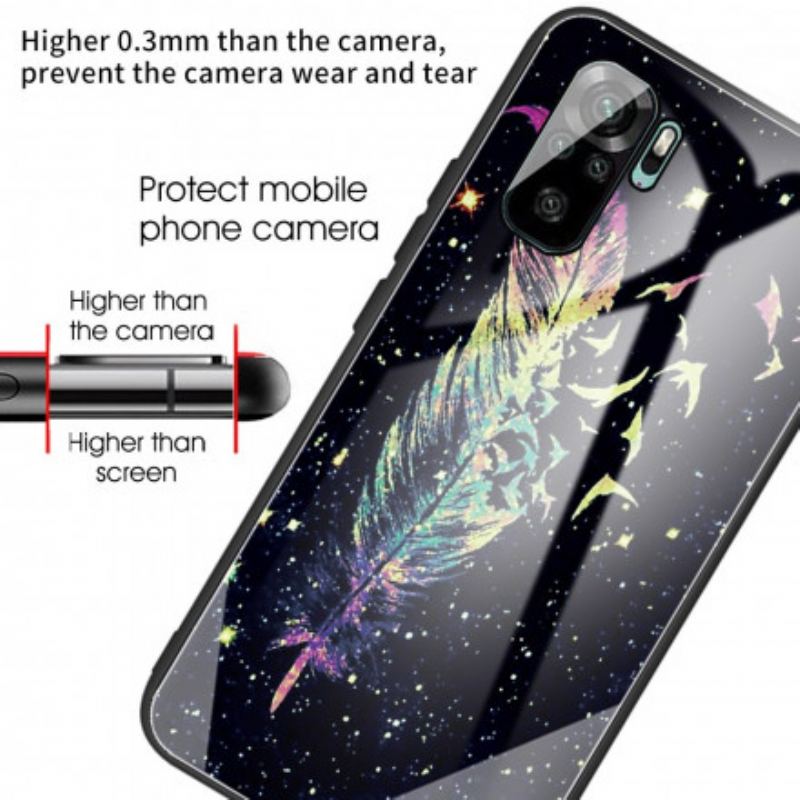 Capa Para Xiaomi Redmi Note 10 / 10S Vidro Temperado De Penas