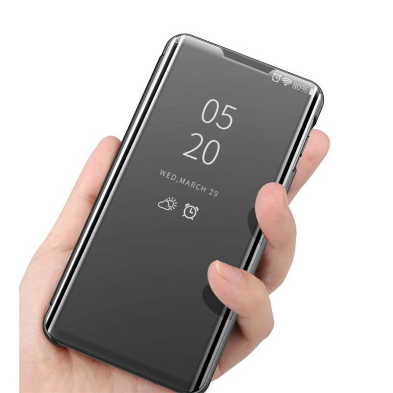 Capa De Celular Para Realme 7 Pro Espelho E Couro Sintético
