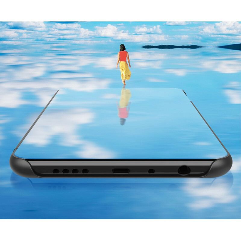 Capa De Celular Para Realme 7 Pro Espelho E Couro Sintético