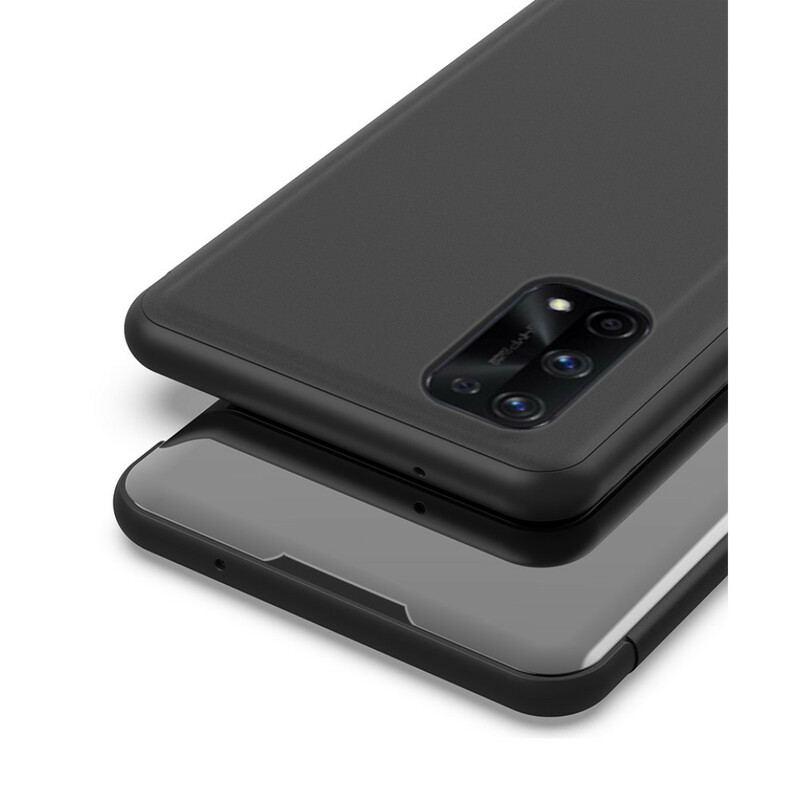 Capa De Celular Para Realme 7 Pro Espelho E Couro Sintético