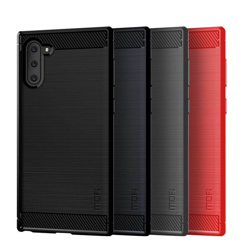 Capa Para Samsung Galaxy Note 10 Fibra De Carbono Escovada Mofi