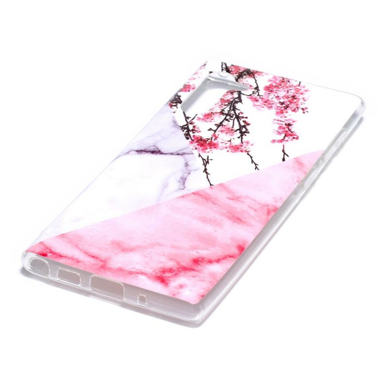 Capa Para Samsung Galaxy Note 10 Incrível Mármore Floral