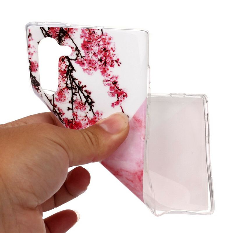 Capa Para Samsung Galaxy Note 10 Incrível Mármore Floral