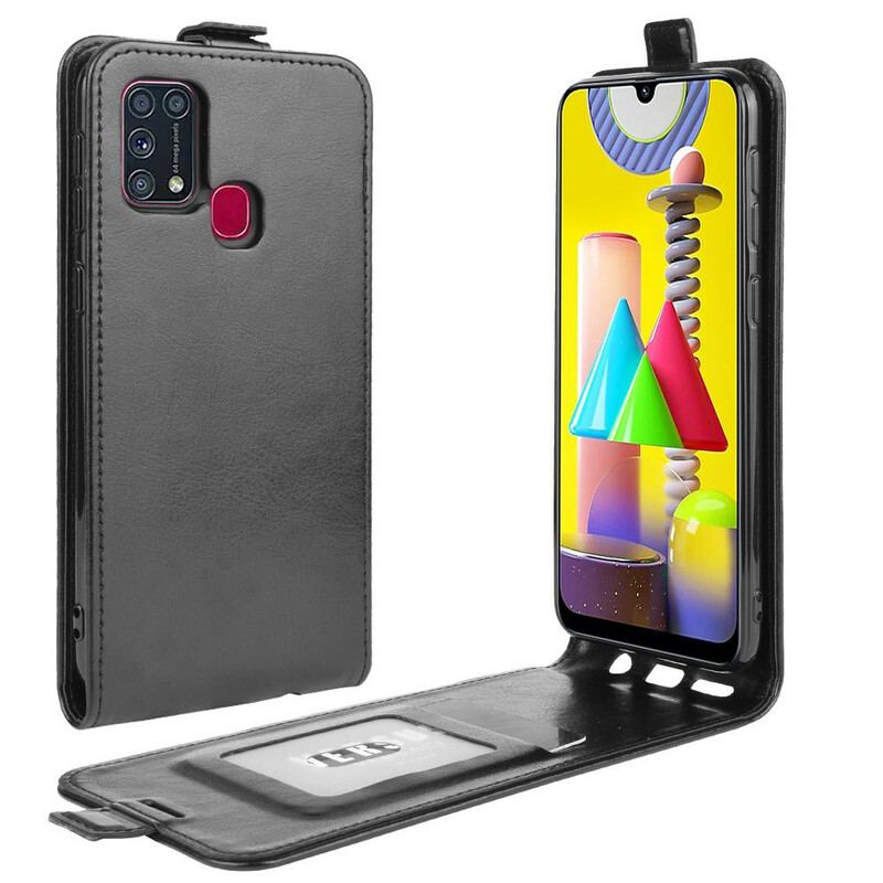 Capa Flip Para Samsung Galaxy M31 De Couro Efeito Couro Dobrável