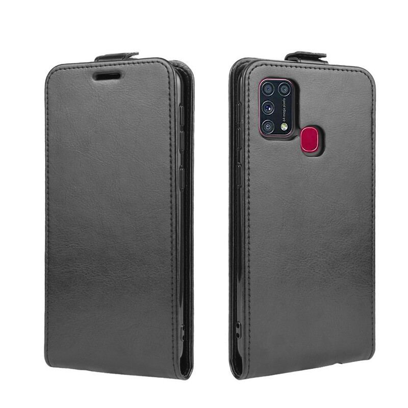 Capa Flip Para Samsung Galaxy M31 De Couro Efeito Couro Dobrável